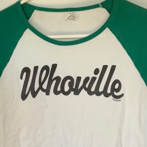 Green and white Whoville baseball style tshirt - Picture 2 of 3